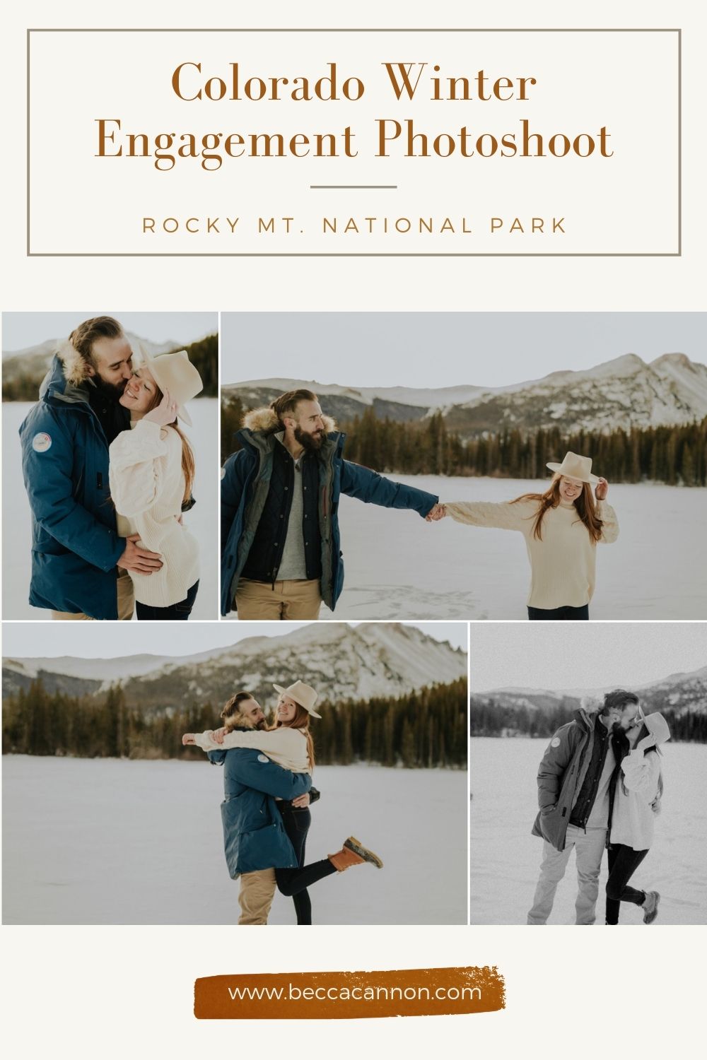 Colorado mountain engagement photos in the snow