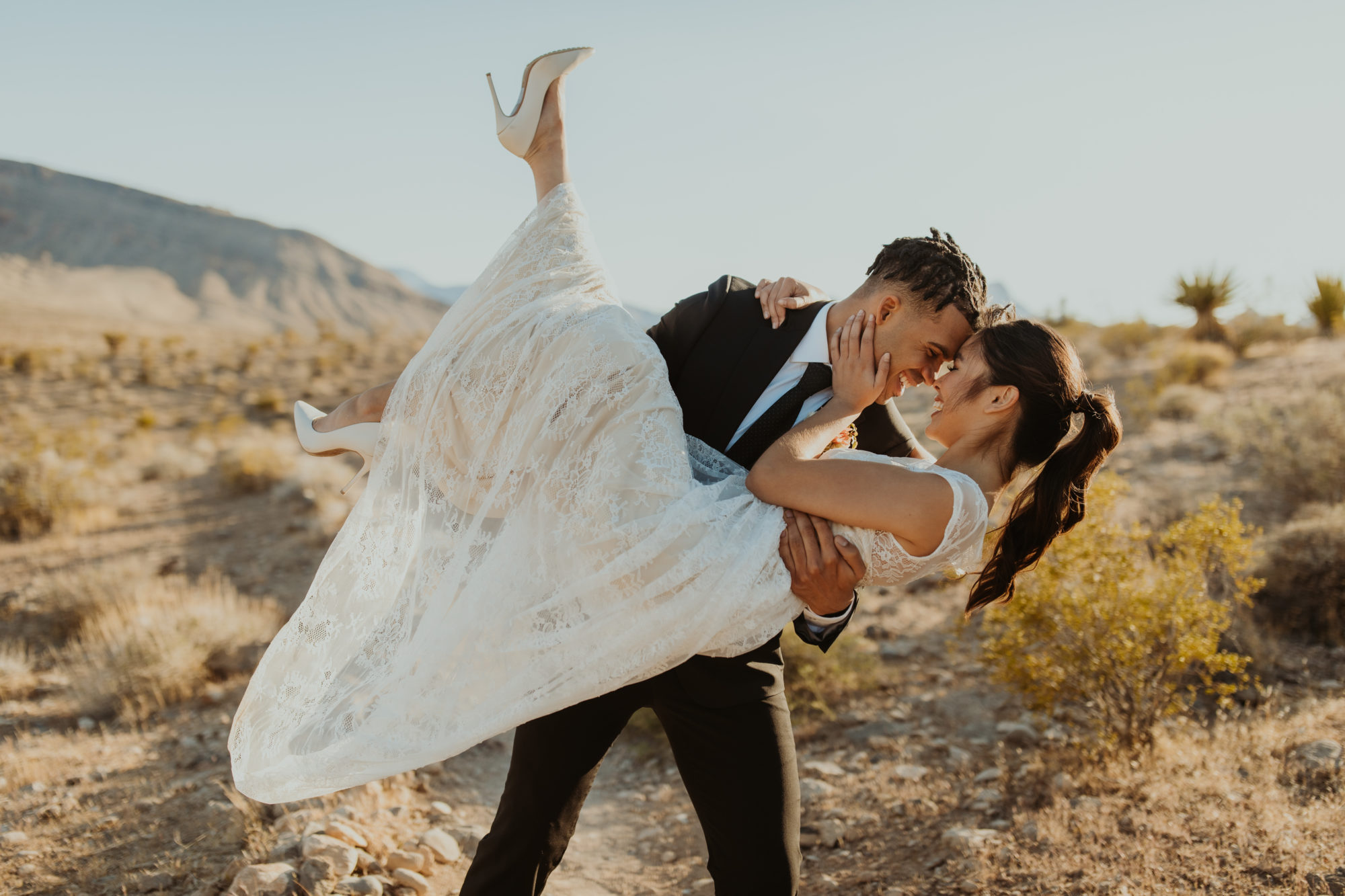 Couple during elopement for unique places to elope