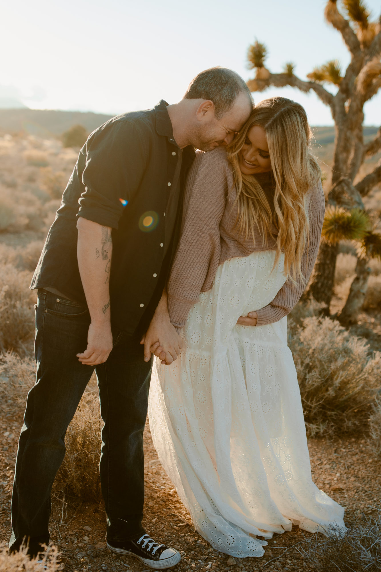 Couple laughing during desert session