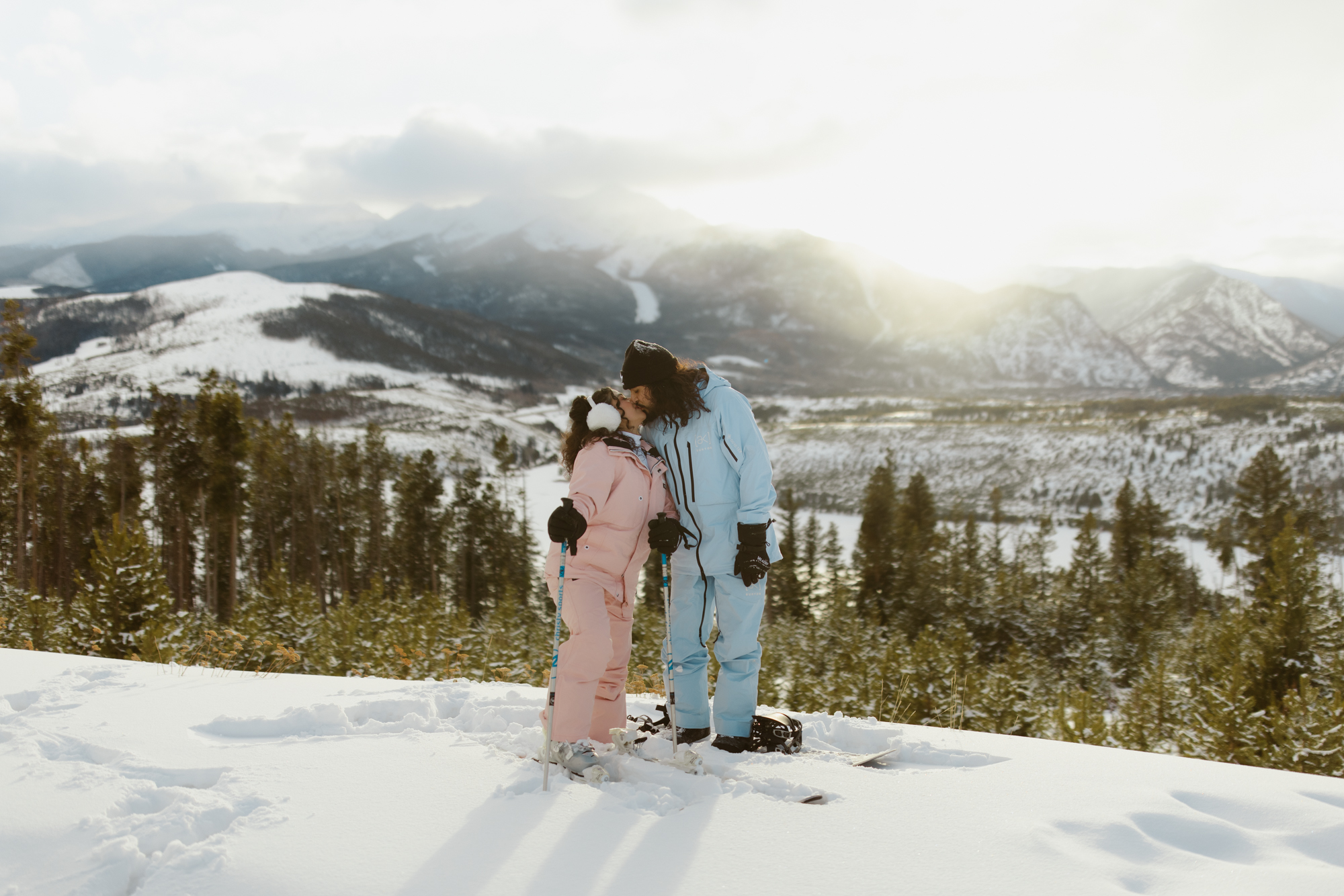 Colorado Skiing Engagement Photos-18