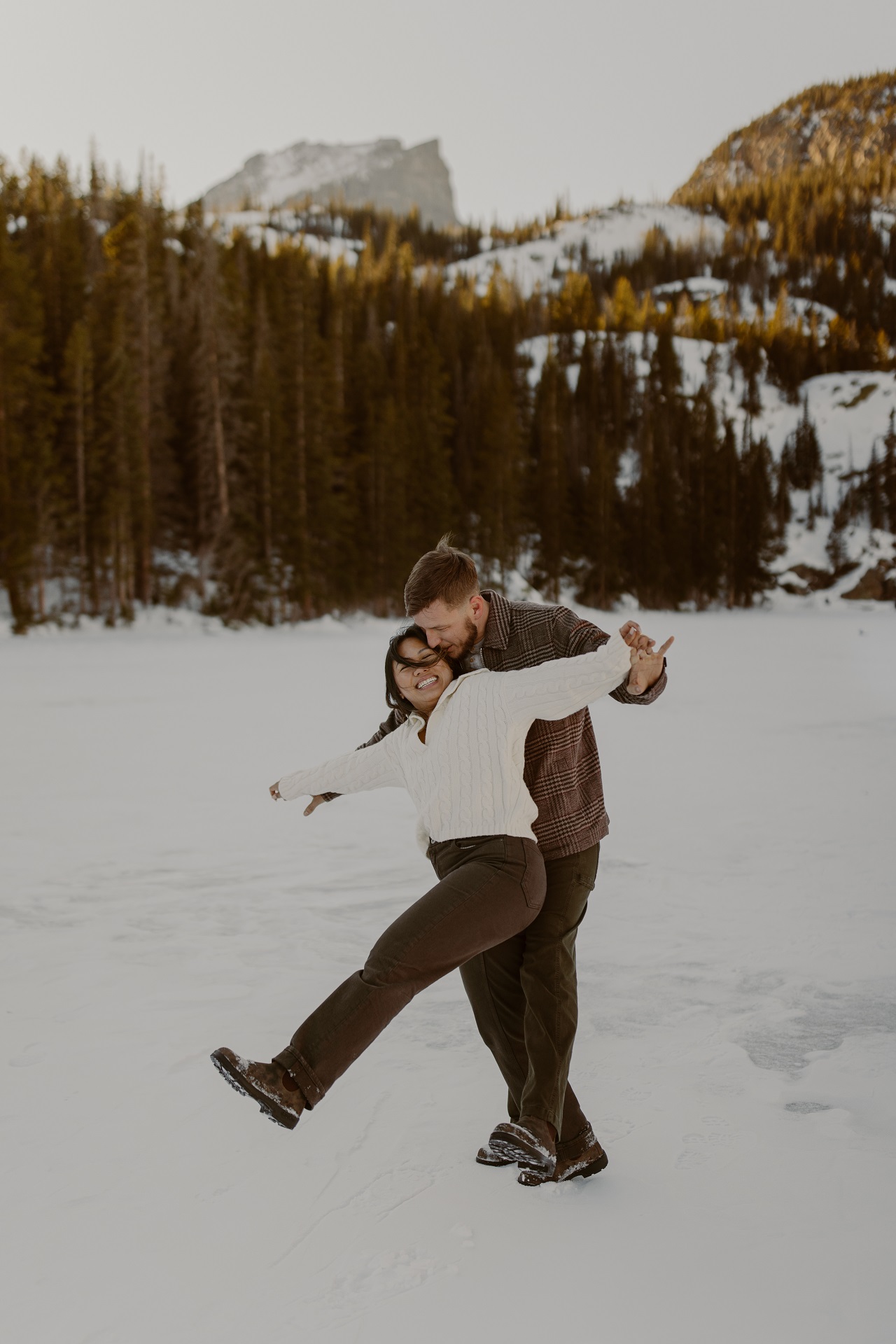 Rocky Mountain National Park Winter Engagement Shoot
